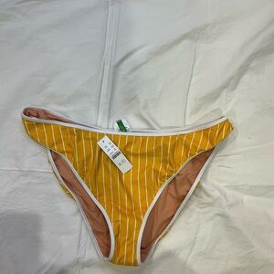 J. Crew Yellow Striped Bikini Bottom